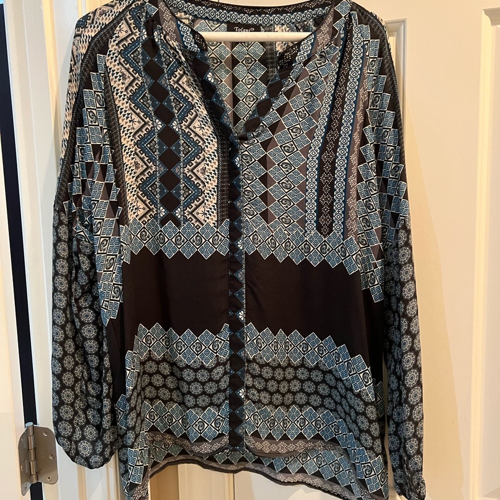 Tolani Patterned Blouse
